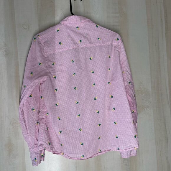 Matilda Jane pink and white check button front blouse top‎ long sleeve, large - Picture 4 of 13